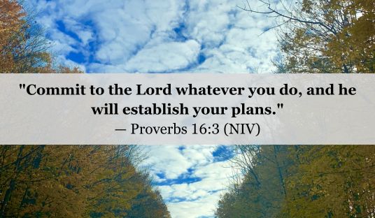 Proverbs 16:3 (NIV) — Today’s Verse for March 30, 2025 Sunday