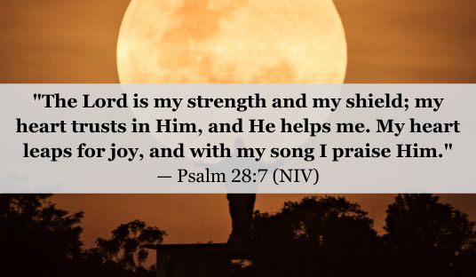 Psalm 28:7 (NIV) — Today’s Verse for March 7, 2025 Friday