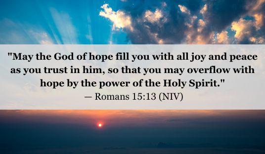Romans 15:13 (NIV) — Today’s Verse for April 7, 2025 Monday