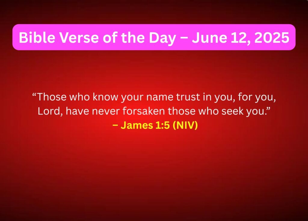 Bible Verse of the Day – June 12, 2025